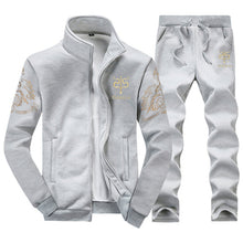 Load image into Gallery viewer, Tracksuits Men Polyester Sweatshirt Sporting Fleece 2019 Gyms Spring Jacket + Pants Casual Men's Track Suit Sportswear Fitness