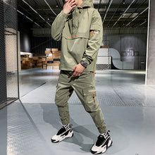 Load image into Gallery viewer, 2020 Workwear jacket men&#39;s Hooded Jacket+Pants 2PC Sets  baseball  loose Pullover coat &amp; Long Pants Mens Clothing
