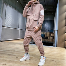 Load image into Gallery viewer, 2020 Workwear jacket men&#39;s Hooded Jacket+Pants 2PC Sets  baseball  loose Pullover coat &amp; Long Pants Mens Clothing
