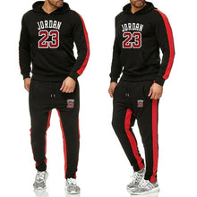 Load image into Gallery viewer, Abbigliamento di marca Degli Uomini di Modo Tuta casual Sportsuit Uomini Felpe Felpe Abbigliamento Sportivo JORDAN 23 Cappotto + Mutanda Degli Uomini di Set
