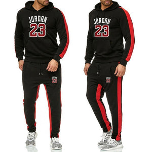 Abbigliamento di marca Degli Uomini di Modo Tuta casual Sportsuit Uomini Felpe Felpe Abbigliamento Sportivo JORDAN 23 Cappotto + Mutanda Degli Uomini di Set