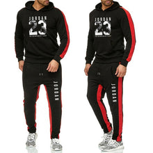 Load image into Gallery viewer, Abbigliamento di marca Degli Uomini di Modo Tuta casual Sportsuit Uomini Felpe Felpe Abbigliamento Sportivo JORDAN 23 Cappotto + Mutanda Degli Uomini di Set

