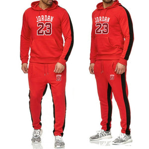 Abbigliamento di marca Degli Uomini di Modo Tuta casual Sportsuit Uomini Felpe Felpe Abbigliamento Sportivo JORDAN 23 Cappotto + Mutanda Degli Uomini di Set