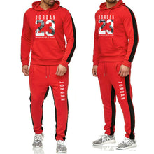 Load image into Gallery viewer, Abbigliamento di marca Degli Uomini di Modo Tuta casual Sportsuit Uomini Felpe Felpe Abbigliamento Sportivo JORDAN 23 Cappotto + Mutanda Degli Uomini di Set
