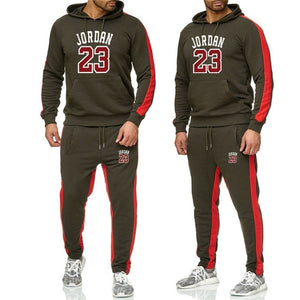 Abbigliamento di marca Degli Uomini di Modo Tuta casual Sportsuit Uomini Felpe Felpe Abbigliamento Sportivo JORDAN 23 Cappotto + Mutanda Degli Uomini di Set
