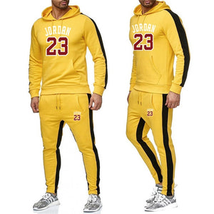Abbigliamento di marca Degli Uomini di Modo Tuta casual Sportsuit Uomini Felpe Felpe Abbigliamento Sportivo JORDAN 23 Cappotto + Mutanda Degli Uomini di Set