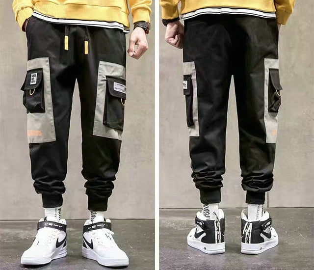 New Streetwear Men's Multi Pockets Cargo Harem Pants Hip Hop Casual Male Track  Pants Joggers Trousers Fashion Harajuku Men Pants